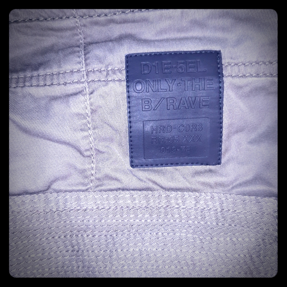 Mens Deisel cargos with skinny ankles size 36x30